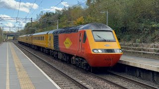 GBRf 57306 drags SWR 458402 Class 805’s on test LSL 37667 amp Colas liveried Class 43’s 221024 [upl. by Eentruok]