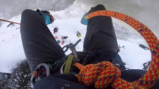 Ice Climbing in Hyalite Canyon [upl. by Aisorbma]