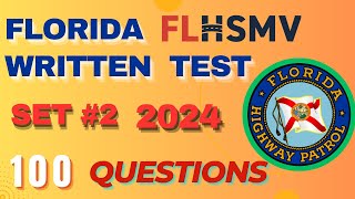 Florida Permit Test 2024  Florida DMV Permit Test  Florida DMV Practice Test  2  100 Questions [upl. by Snashall]