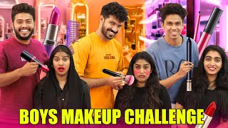 BOYS MAKEUP CHALLENGE 😂  മേക്കപ്പ് കണ്ടു ബോധം പോയി 🤣 ചിരിച്ച്‌ ചത്ത്  PULLOTHI [upl. by Filippo]