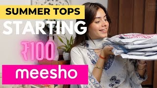 HUGE MEESHO summer tops TRY ON haul HONEST REVIEW  Kajal Choudhary [upl. by Karlan]