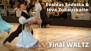 Evaldas Sodeika amp Ieva Zukauskaite  Slow Waltz  Final European Championship 2022 [upl. by Mulderig]