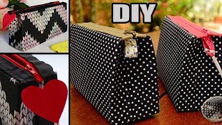 DIY PURSE BAG • ZIPPER BAG NO SEW TUTORIAL [upl. by Ycniuqal]