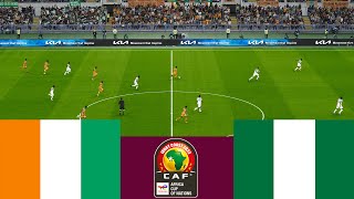 Cote dIvoire 0 vs 1 Nigeria CAF Africa Cup  Video game simulation PES 2021 [upl. by Maroj374]