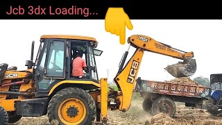 Jcb 3dx Backhoe Loader Machine Loading Red Mud in Sonalika Di 47🔥jcb3dxtractorjcbjcp [upl. by Burdett]