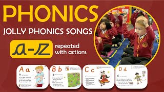 All Jolly Phonics Songs az  Repeated with Actions  Alphabetical Order  Belgrave Phonics [upl. by Petty]