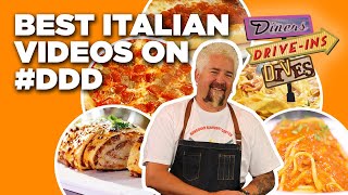 Top 10 Italian DDD Videos with Guy Fieri  Diners DriveIns and Dives  Food Network [upl. by Assinna568]