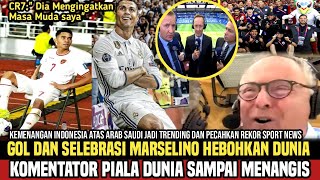 Komentator Piala Dunia Sampai Takjub dan MenangisGol dan selebrasi Marselino Hebohkan Dunia ❗ [upl. by Yanehs612]