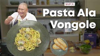 Vongole Pasta Recipe using Barilla Tagliatelle  Chef Tatung [upl. by Melvena]