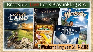 Das Tiefe Land Penny Papers Valhal Wendake  Empire of The Void II Brettspiel Live [upl. by Hplar222]