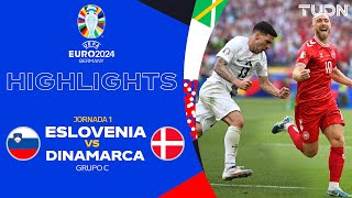 HIGHLIGHTS  Eslovenia vs Dinamarca  UEFA EURO 2024  J1  TUDN [upl. by Ahsoyek]