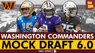 Commanders 2024 Mock Draft Washington TRADES DOWN For Michael Penix Jr To Get A 2nd Round 1 Pick [upl. by Jamaal]