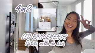 LES RANGEMENTS DANS MA PETITE SALLE DE BAIN DE 4M2 [upl. by Premer]