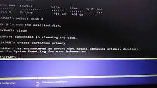 DiskPart has encountered an error Veri hatası döngüsel artıklık denetimi [upl. by Thar]
