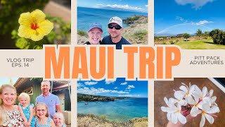 Maui Vlog 3Pitt Pack AdventuresBeachesRestaurantsRainbowsFlowersOceansIslandsSun [upl. by Yelah527]