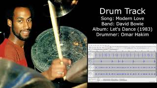 Modern Love David Bowie • Drum Track [upl. by Dnalyk]