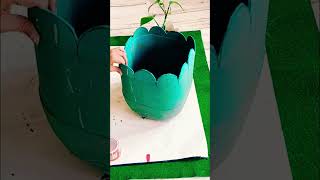 Amazing 🤩 Ideas💡Waste Plastic Reuse For Flower 🌺 Potyoutubeshorts viralvideo diy [upl. by Alyose]