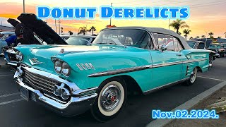 Classic Car Show Donut Derelicts Nov022024 Huntington Beach California [upl. by Nocam]