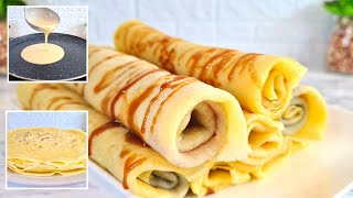 CRÊPES MAISON EN 10 MINUTES  FACILE ET RAPIDE [upl. by Ahcsas]