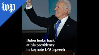 Biden looks back at his presidency in keynote DNC speech [upl. by Dlorag]