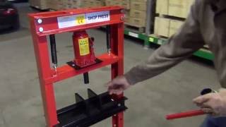 Hydraulic Shop Press 12Ton From Sanzi Imports Ltd JLP02121 [upl. by Siclari]