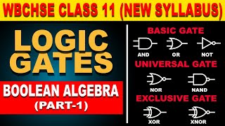 Computer Application Class 11  Logic Gates  Boolean Algebra  AND OR NOT NAND NOR XOR XNOR [upl. by Ydaf]