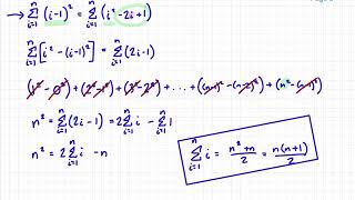 Summation of i i squared and i cubed A Derivation [upl. by Gnil]