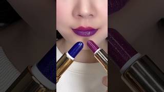 Blue 💙 VS Purple 💜 Lipstick Tutorial Beauty Tips howtoapplyliquidlipstick cosmetics lipstick [upl. by Antipus856]