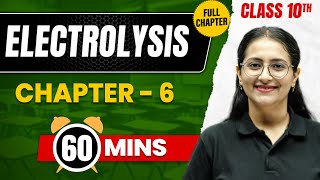 ELECTROLYSIS in 60 Min  Complete Chapter Mind Map  Class10 ICSE CHEMISTRY [upl. by Nosduh704]