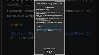 CSS Interview Question CSS Variables html css css3 html5 webdevelopment [upl. by Bowers]