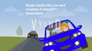 Rosie Steals her Parents CarCrashes it Into KFCGrounded [upl. by Eeniffar]