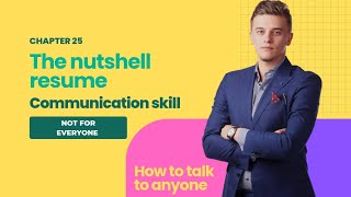 communication skill  ch 25  the nutshell resume  how to talk to anyone  leadership  interview [upl. by Sewel]