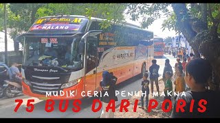 MUDIK GRATIS DARI KEMENHUB DENGAN 75 BUS BERANGKAT DARI PORIS [upl. by Aehsa68]