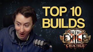 PoE 321 Crucible  Top 10 Strongest Leaguestarter Builds [upl. by Hsemin]