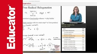 Free Radical Halogenation  Organic Chemistry [upl. by Nawk]