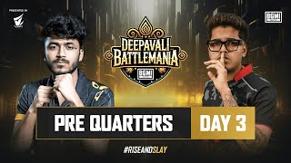 Deepavali BattleMania 2024  HINDI  Pre Quarters D3  BGMI  Ft Godlike RntXspark OG etc [upl. by Michaele]