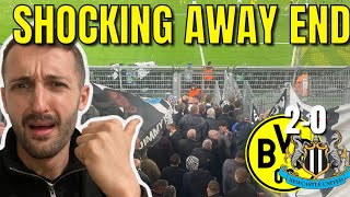 Newcastle fans almost crushed in SHOCKING Dortmund away end that ruins a great trip to Germany [upl. by Pliske589]