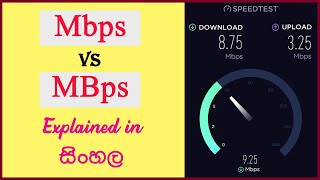 Mbps vs MBps Explained in Sinhala [upl. by Tnecnivleahcim]