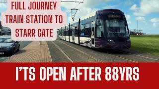 Blackpool new tram line OPEN Full ride on the first Tram ride in 88 years from North St to Starr Gt [upl. by Dlorad721]