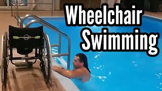 Paraplegic Swimming Getting In and Out of Swimming Pool swimming paraplegic disabled motivation [upl. by Assisi]