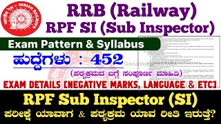 RPF SI Exam Pattern amp Syllabus 2024✅ RPF Exam Pattern 2024  RPF SI Exam Syllabus 2024  RPF SI [upl. by Kabab]