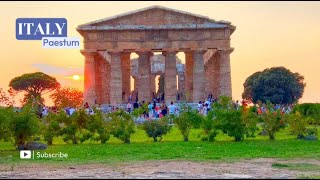 Paestum Italy 🇮🇹 Walk with me In an Ancient Greek city ☀️ Walk tour 4K [upl. by Fronia]