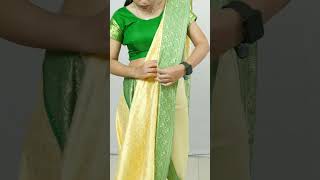 Wedding special saree draping tutorial step by step  new saree draping tutorial  Saree wear [upl. by Airtal]