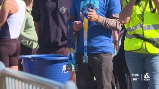 Local athletes bike swim kayak and run in Morro Bay during annual Triathlon [upl. by Drwde47]