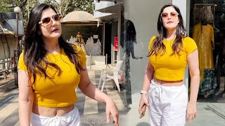 Zareen Khan Looks Stunning In Yellow Top With White Pants Slaying At Bandra [upl. by Cruce828]