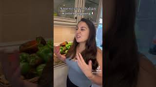 American vs Italian women arguing italian comedy italianfood italiancomedy funny [upl. by Oicelem]