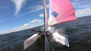 Nacra F18 Infusion  W 1518 knots  Spinnaker  372 kmh [upl. by Meri]