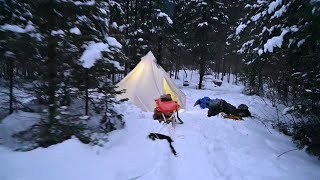 Camping dhiverwinter camping Parc JacquesCartier Québec poêle GWM [upl. by Vitoria]