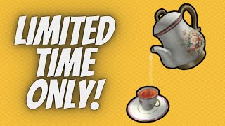 New Limited Time Afternoon Cuppa Hat Roblox Particle Item [upl. by Primaveria]