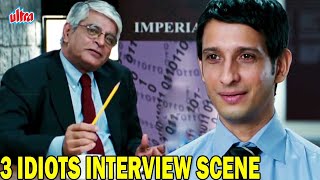 3 idiots Interview Scene  Aamir Khan  R Madhavan  Sharman Joshi  Best Hindi Scene [upl. by Jacy492]